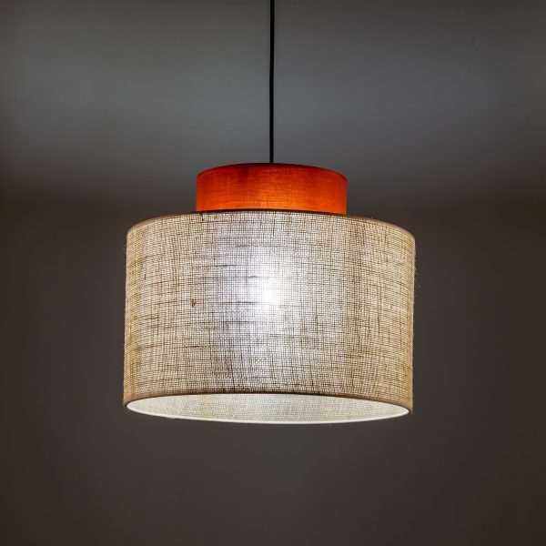 DUO JUTA BRUN LAMPE SUSPENDUE 1