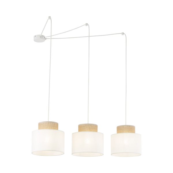 DUO WHITE JUTA LAMPE SUSPENDUE 3