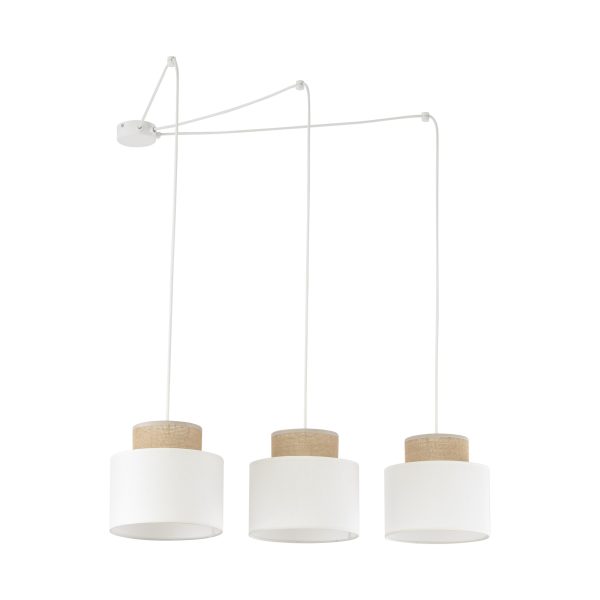 DUO WHITE JUTA LAMPE SUSPENDUE 3