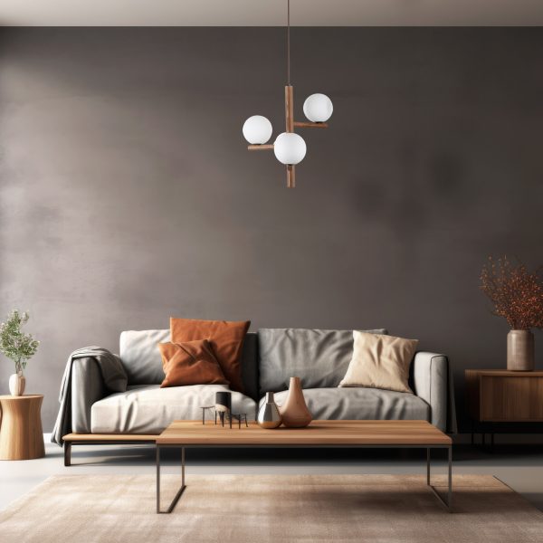 ESTERA BOIS NOYER LAMPE SUSPENDUE 3