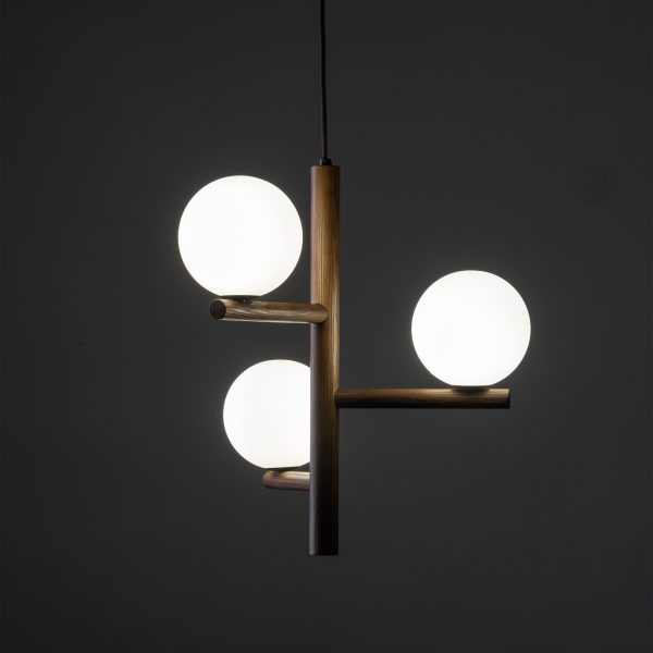 ESTERA BOIS NOYER LAMPE SUSPENDUE 3