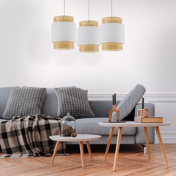 LAMPE À PENDRE BOHO BLANCHE 3