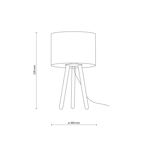 LAMPE DE CHEVET TOKYO BLANCHE 1 PIN ANTIQUE