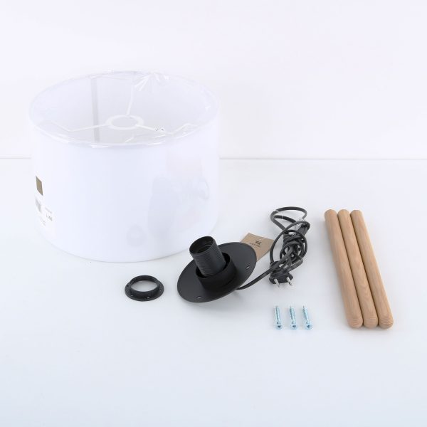 LAMPE DE CHEVET TOKYO BLANCHE 1 PIN ANTIQUE