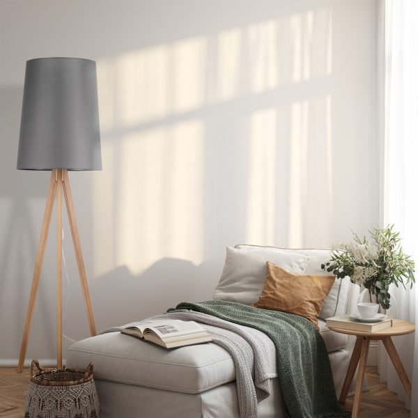 LAMPE DE SOL WALZ GRIS 1 PÊLE FSC 100%, SA-COC-006060