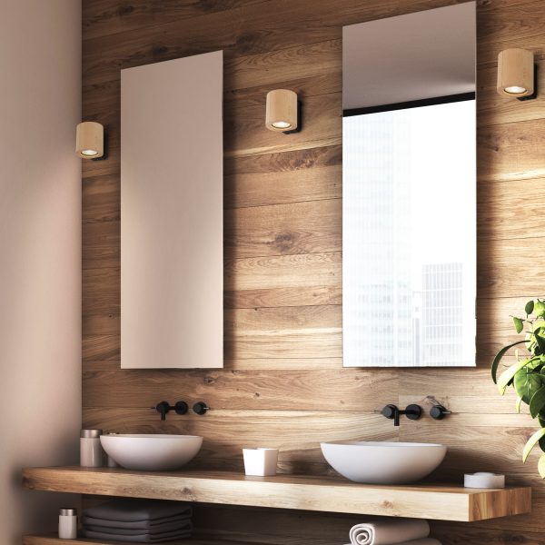 Le titre du produit en français est "Applique EVE WOOD BUK KINKIET 1