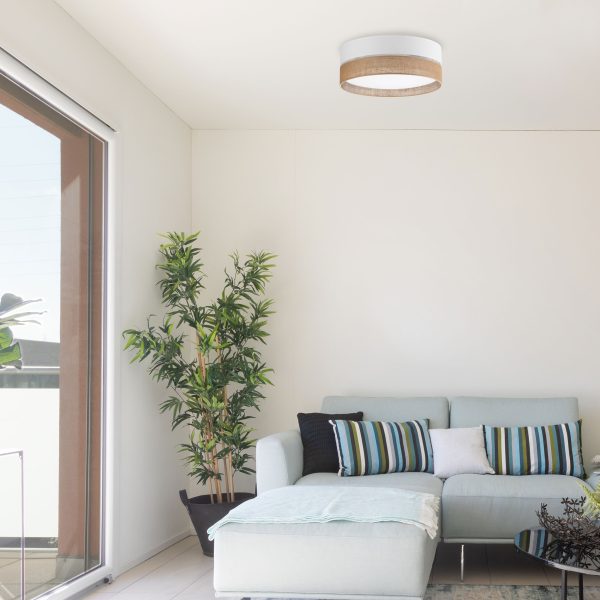 Le titre du produit en français serait : "LAMPE DE PLAFOND LINOBIANCO 4 450