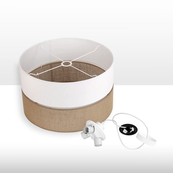 Le titre du produit se traduit en français par : "LAMPE SUSPENDUE LINOBIANCO 3 500