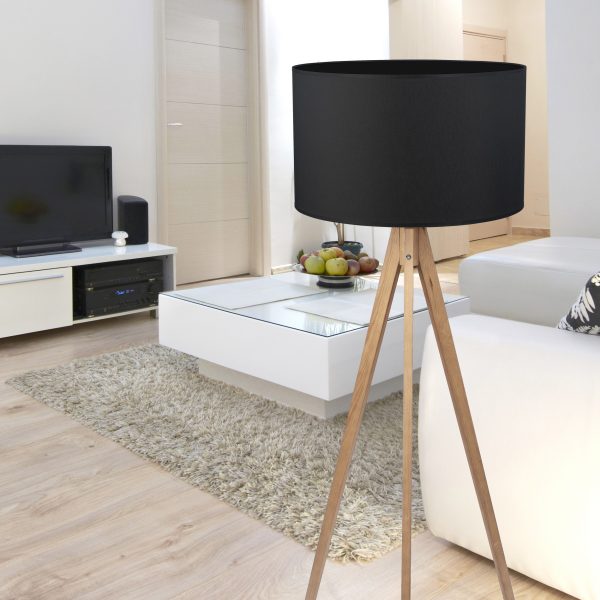 TREVISO NOIRE LAMPE DE SOL 1 PÊLE FSC 100%, SA-COC-006060