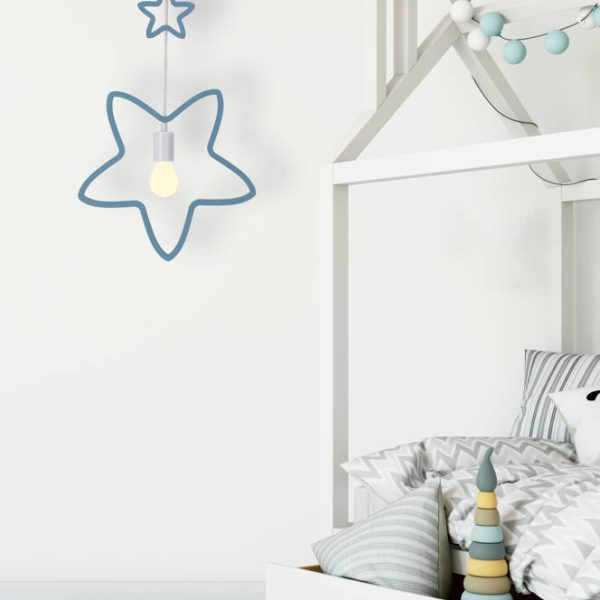 Suspension LED Étoile SINGLE vue côté