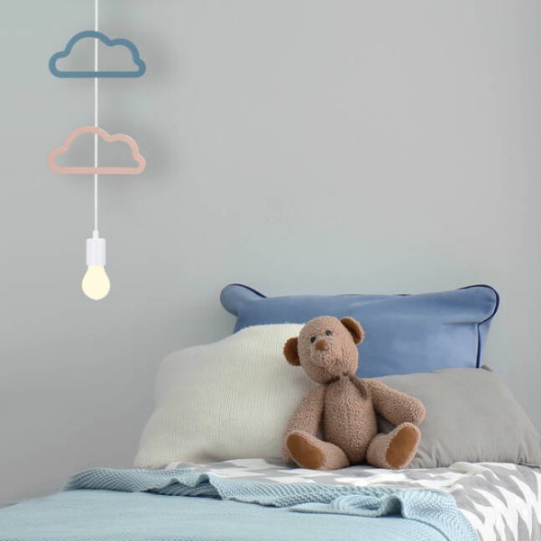 Suspension LED Nuage SINGLE vue côté