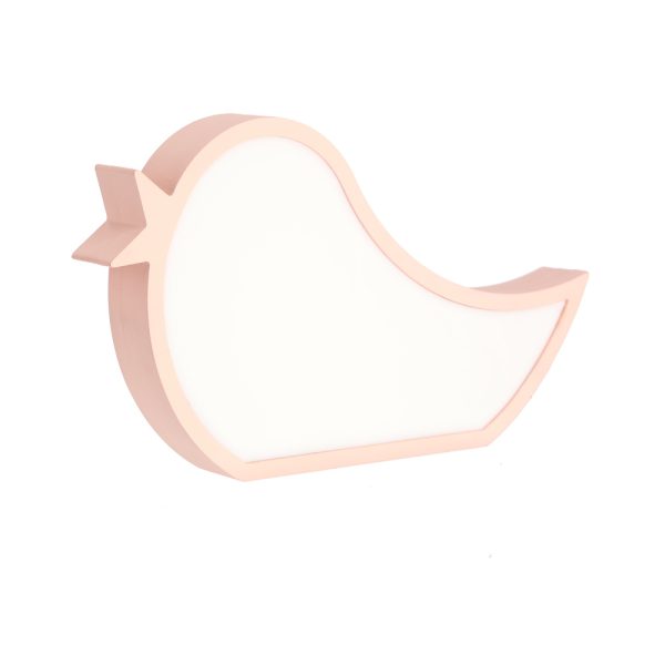 Applique Oiseau BIRD Rose éclairée