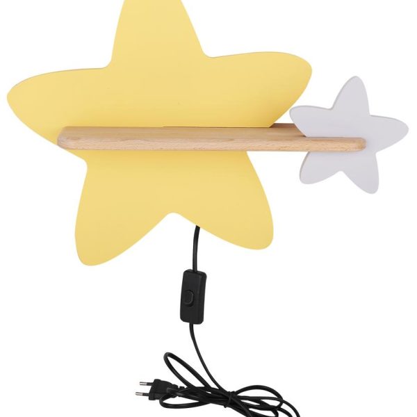 Applique étagère LED Étoile avec câble IQ Kids