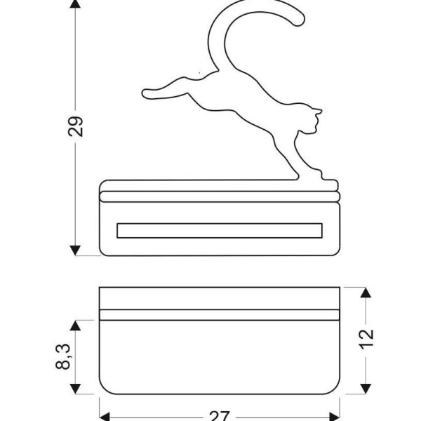Applique LED Chat Bondissant Noir
