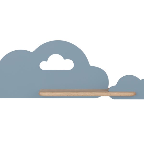Applique étagère LED Nuage Bleu
