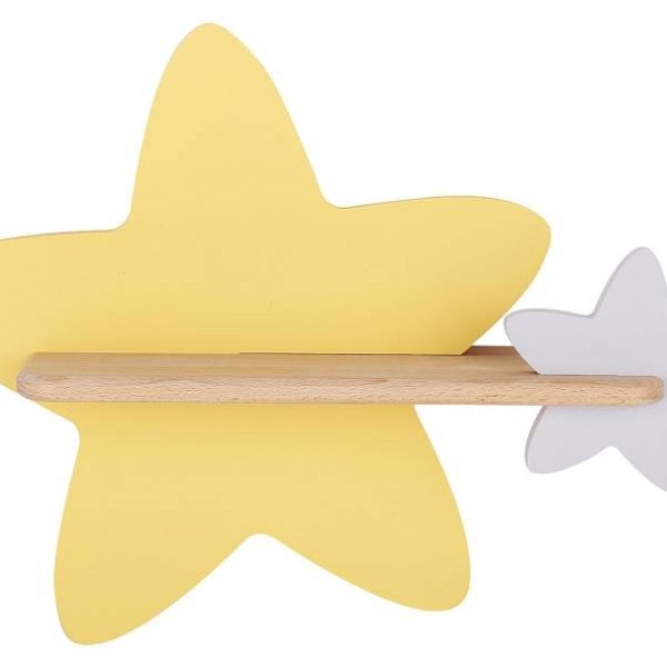 Applique LED Étoile Jaune Gris