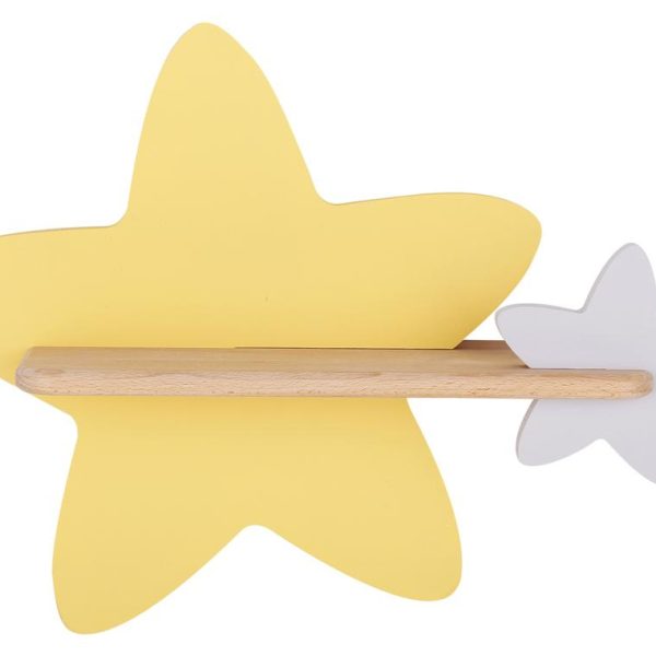 Applique LED Étoile Jaune Gris