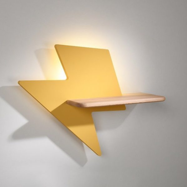 Applique LED Éclair Jaune