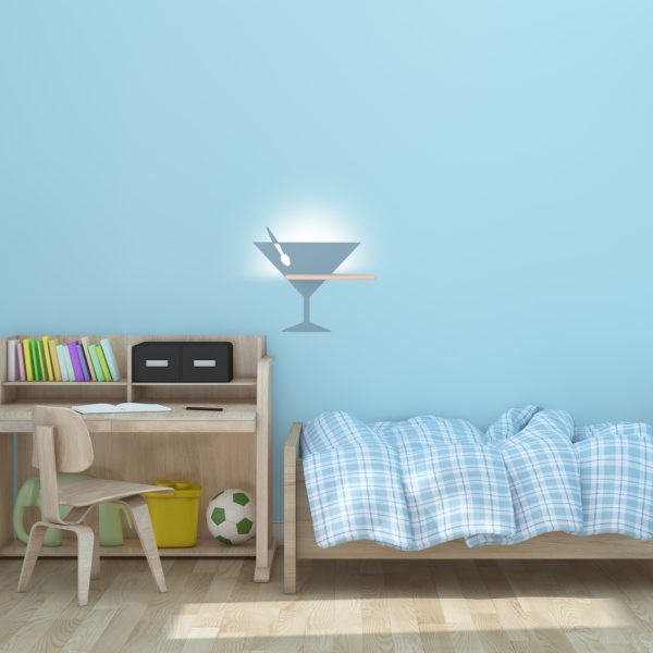 Applique étagère LED Piccolo Bleu