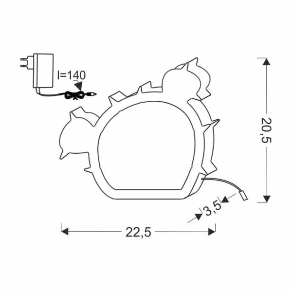 Lampe de table LED Cactus Petit Vert IQ Kids