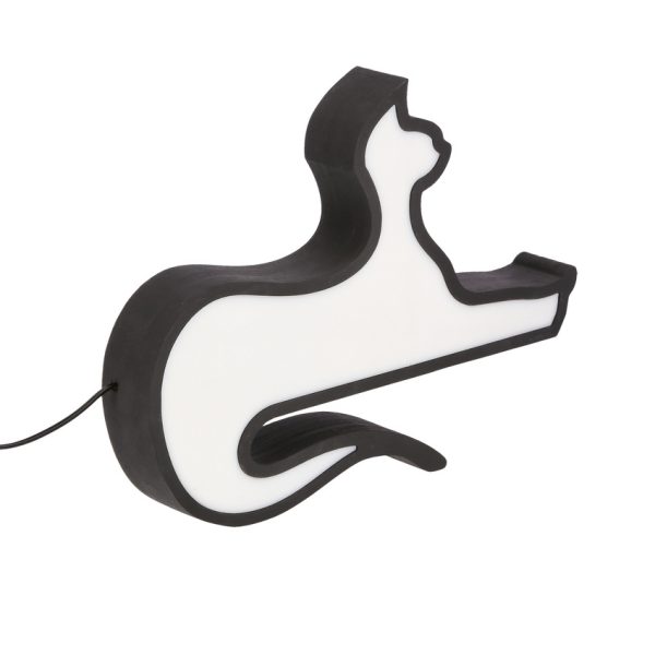 Lampe de table LED Chat pour enfant IQ Kids Noir