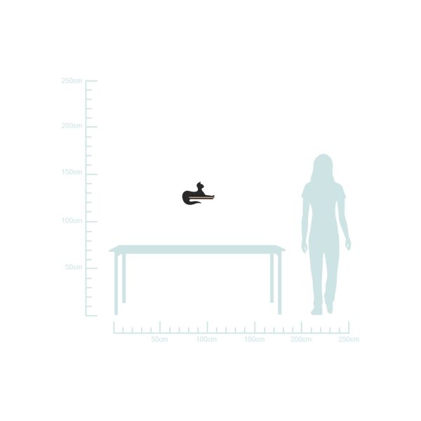 Applique étagère LED Chat Noir avec câble Kids