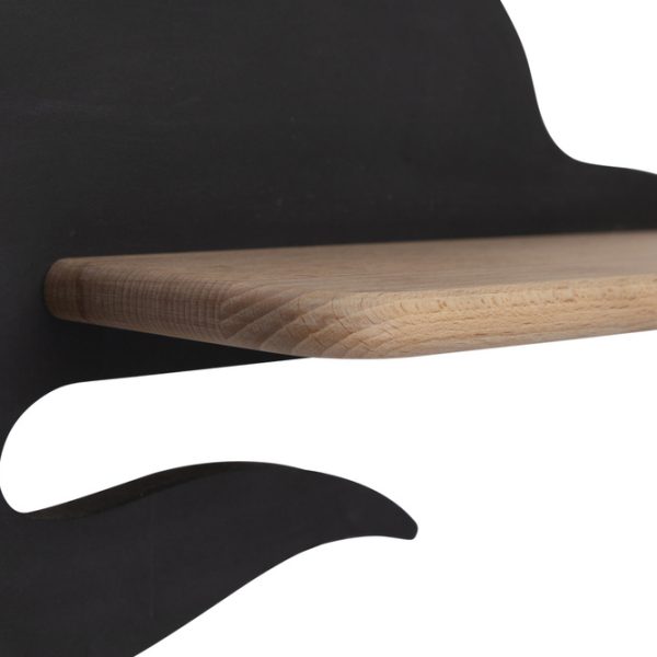 Applique étagère LED Chat Noir avec câble Kids