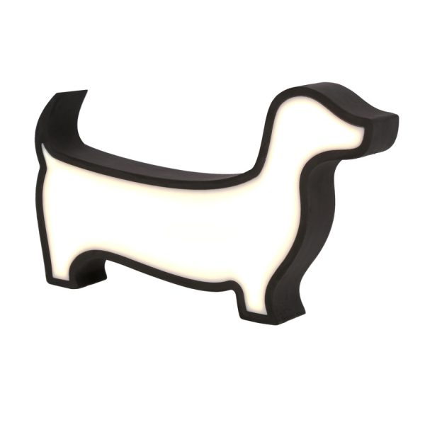 Lampe de table LED Chien pour enfant IQ Kids Noir