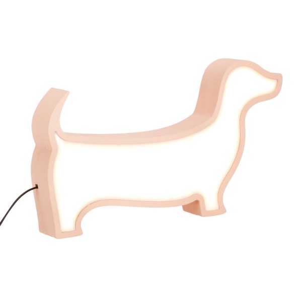 Lampe de table LED Chien pour enfant IQ Kids Rose