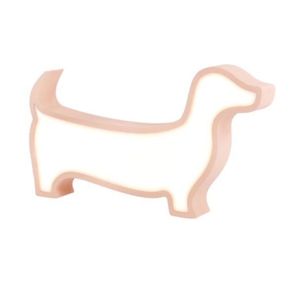 Lampe de table LED Chien pour enfant IQ Kids Rose