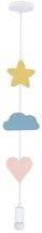 Suspension Cœur IQ Kids Rose Bleu Blanc