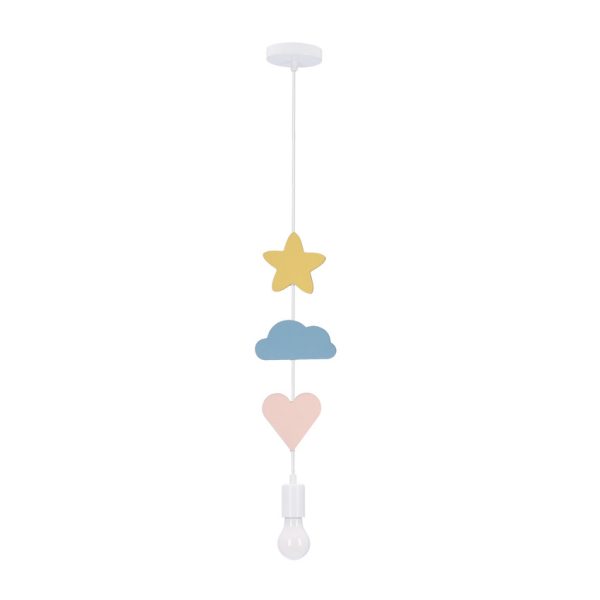 Suspension Cœur IQ Kids Rose Bleu Blanc