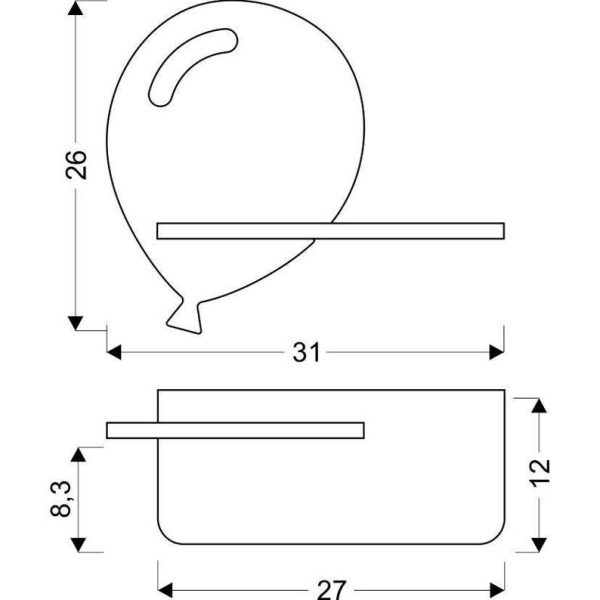 Étagère murale LED Ballon Bleu IQ Kids