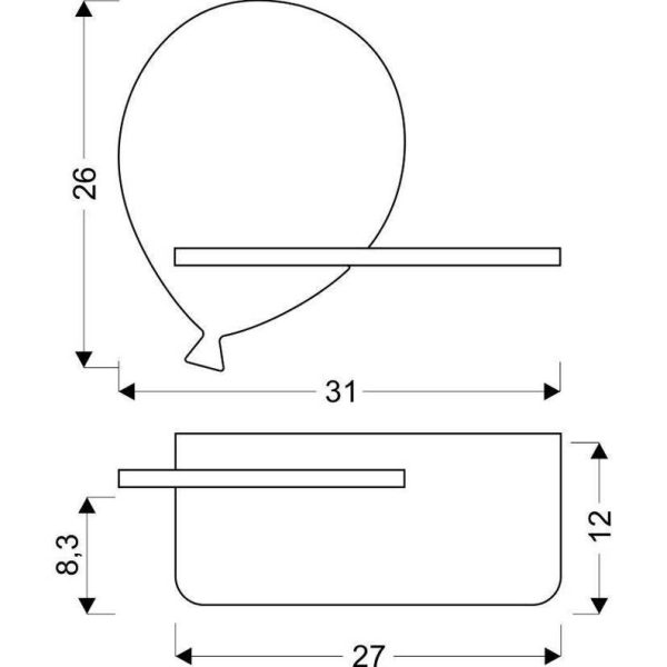 Étagère murale LED Ballon Doré IQ Kids