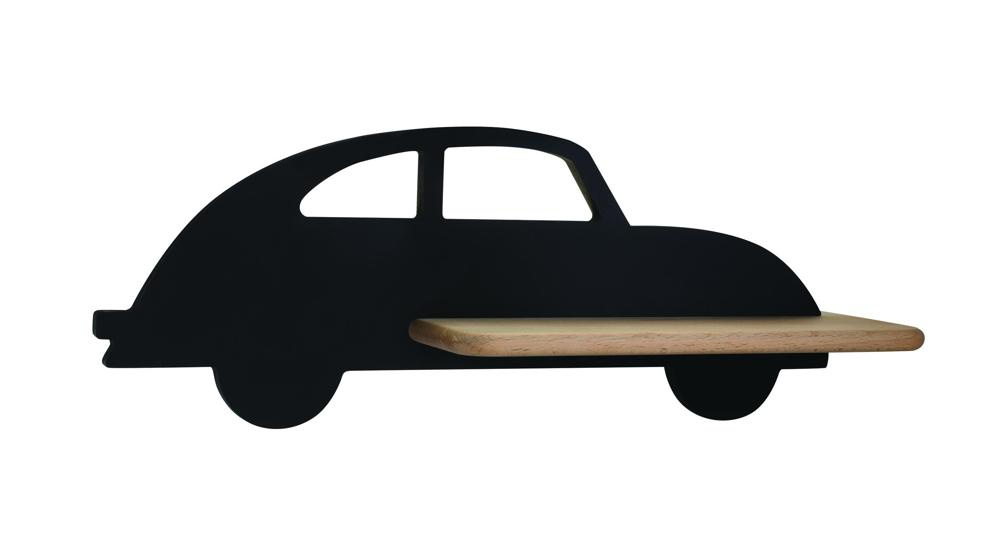 Étagère murale LED Voiture Noir IQ Kids