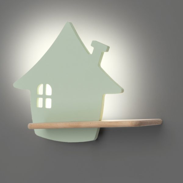 Étagère murale LED Maison Menthe IQ Kids pour chambre enfant