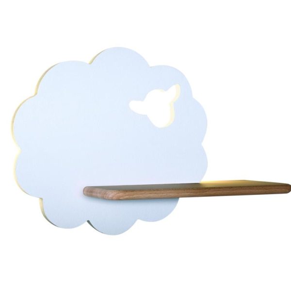 Applique étagère LED Mouton IQ Kids pour chambre enfant
