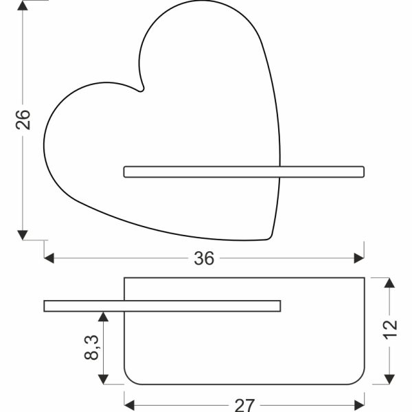 Applique murale LED Cœur Rose IQ Kids