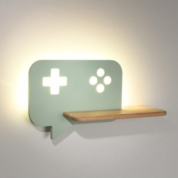 Applique étagère LED Console Menthe