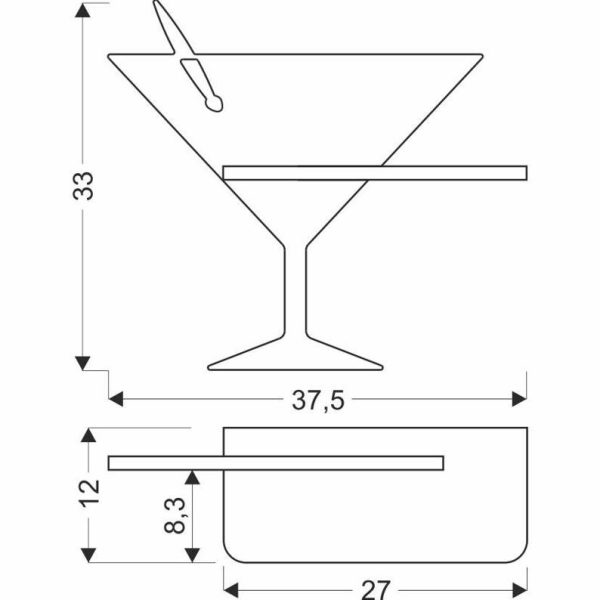 Applique étagère LED Piccolo Rose