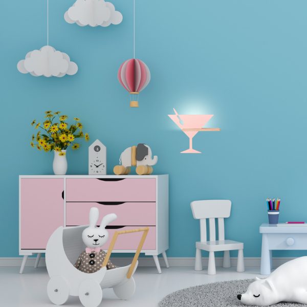 Applique étagère LED Piccolo Rose