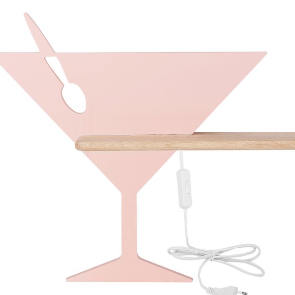 Applique étagère LED Piccolo Rose câble