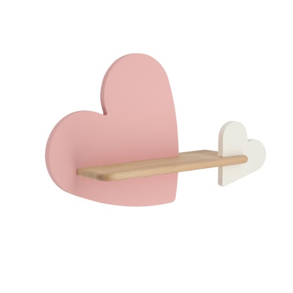 Applique étagère LED Cœur Rose IQ Kids