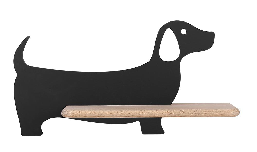 Applique étagère LED Chien Noir Dog