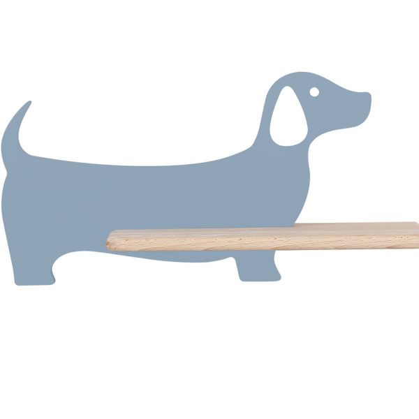 Applique étagère LED Chien Bleu Dog