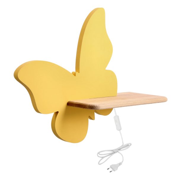 Applique étagère LED Papillon Doré IQ Kids