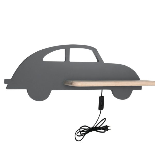 Applique étagère LED Voiture Gris IQ Kids