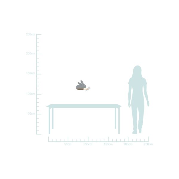 Applique étagère LED Lapin Gris Blanc IQ Kids