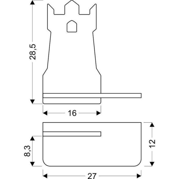 Applique étagère LED Tour Noir IQ Kids