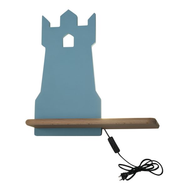 Applique étagère LED Tour Bleu IQ Kids